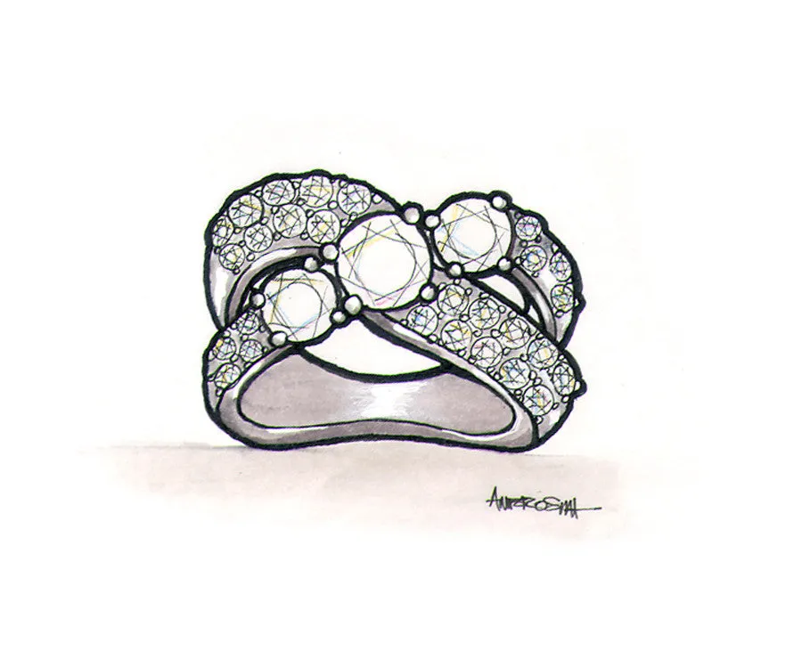 Contemporary Wedding Ring Redesign