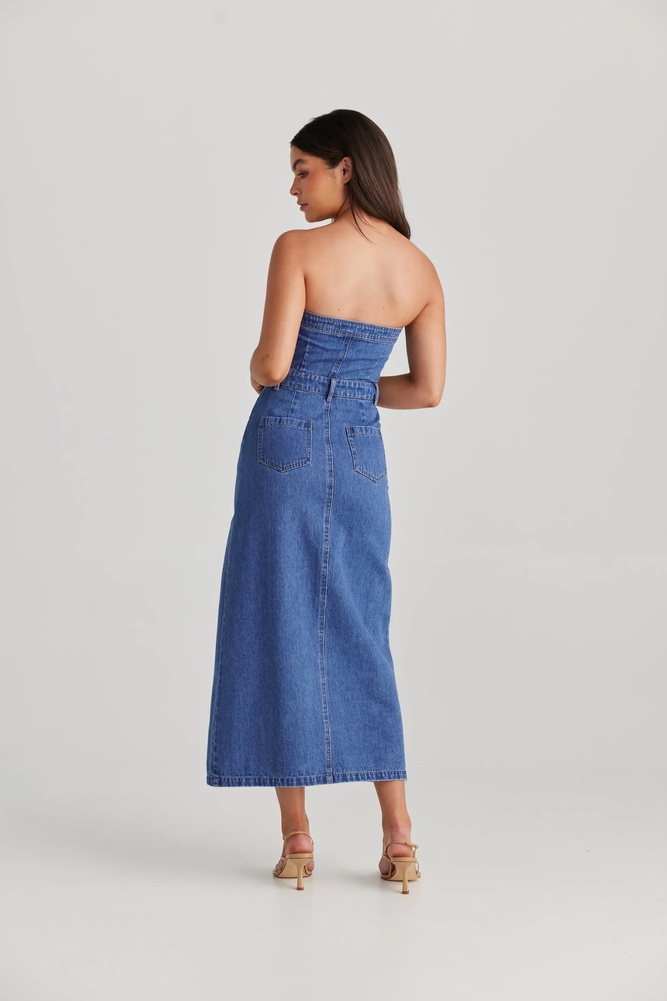 Cora Dress - Mid Denim