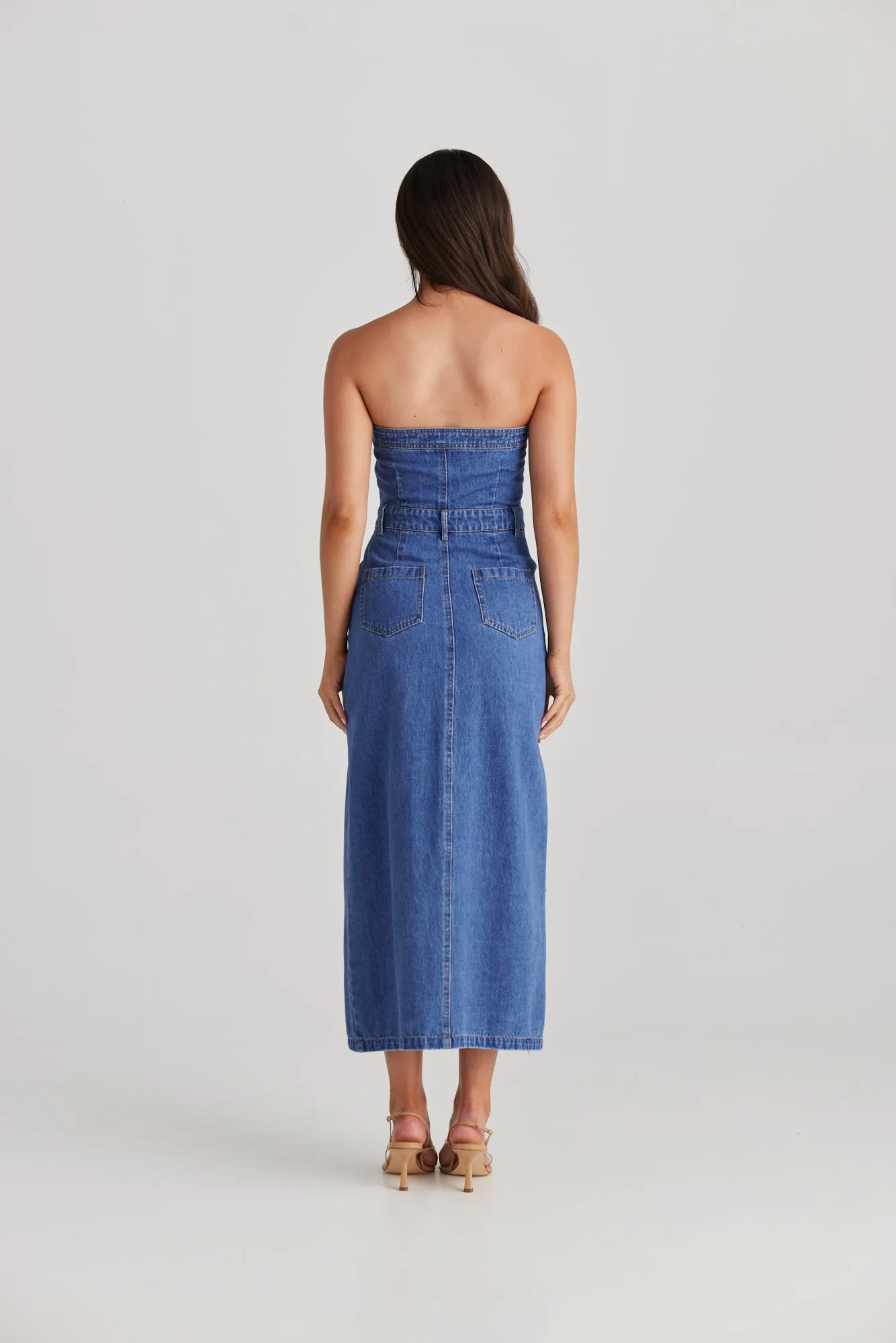 Cora Dress - Mid Denim