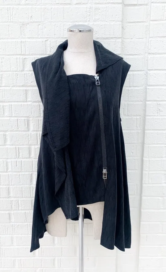 Crea Concept Black Vest/Top