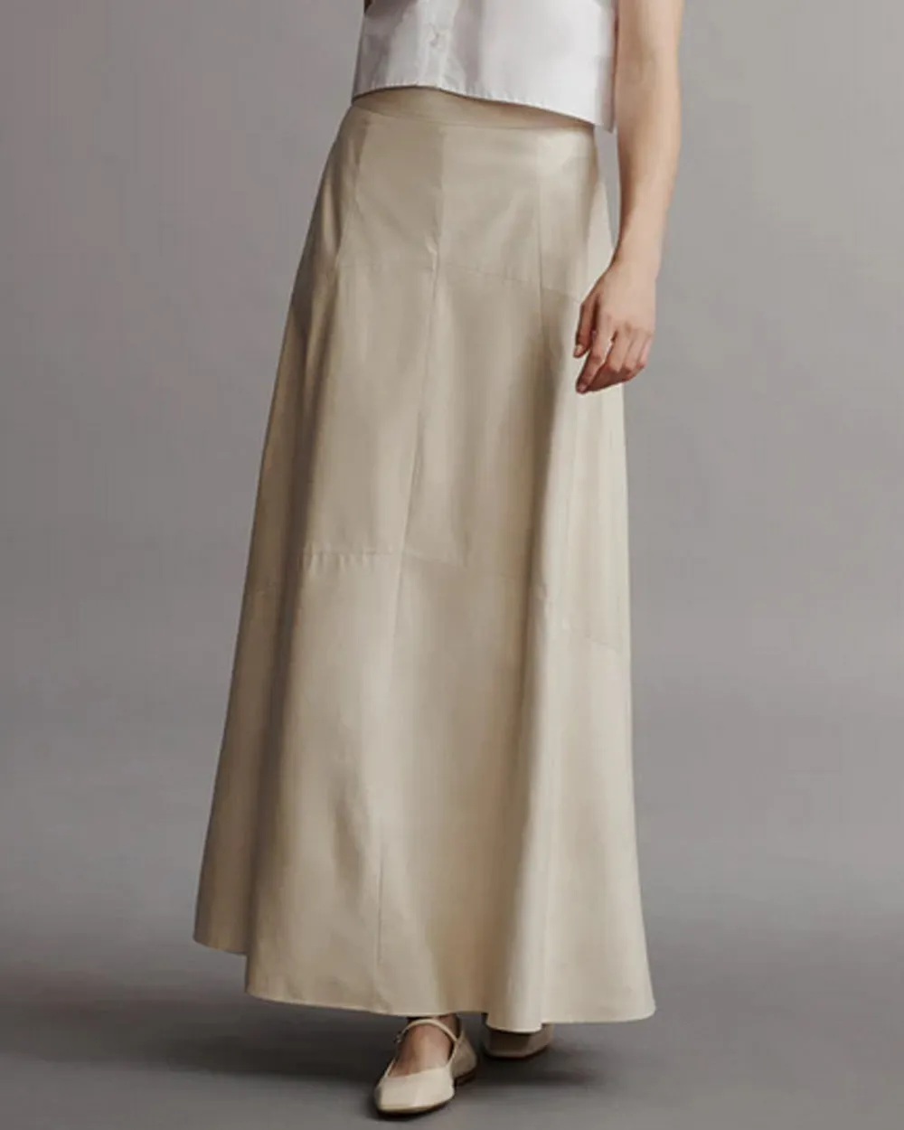 Crema Leather Kennedy Skirt