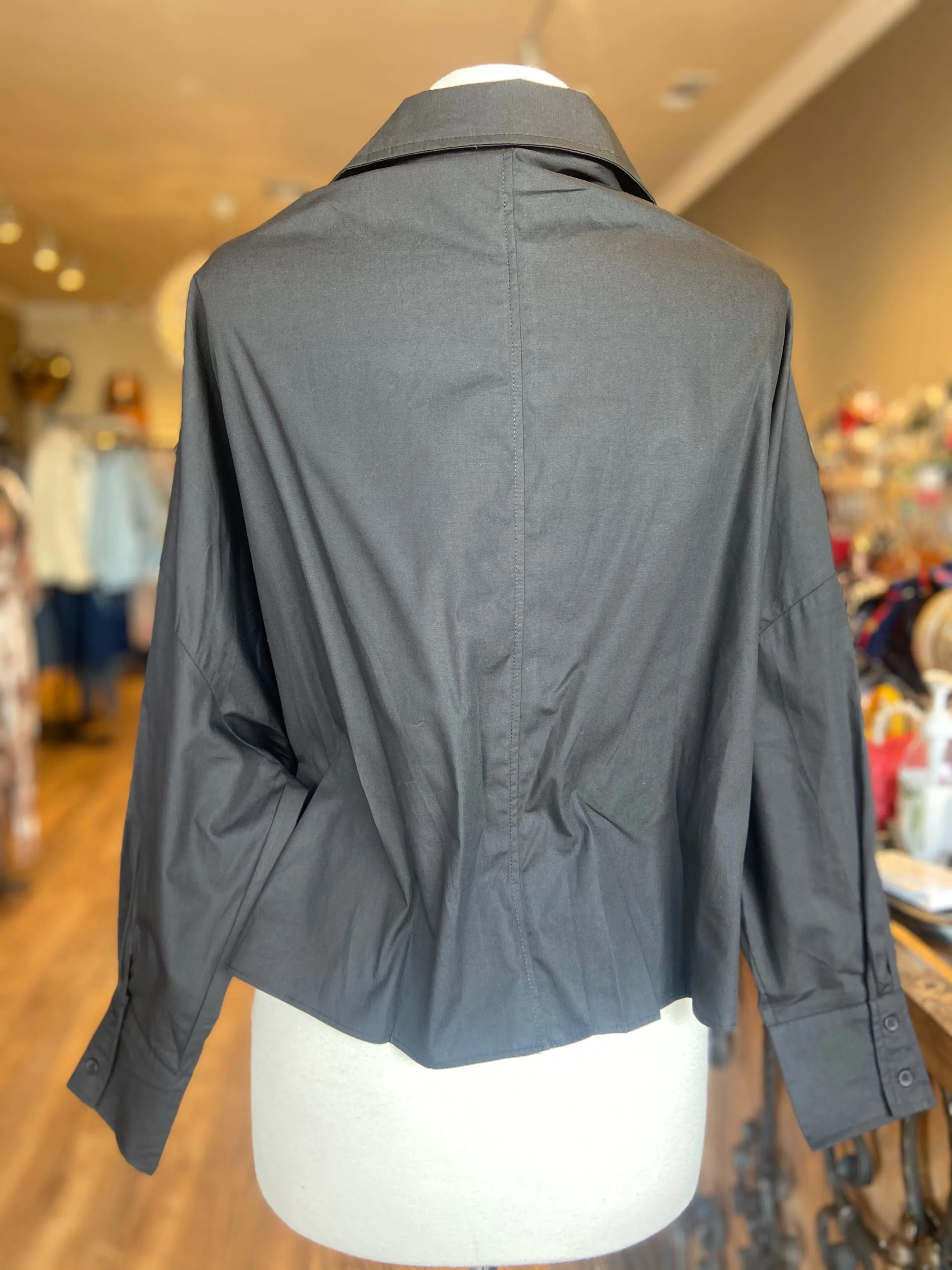 Cross Front Button Up Top