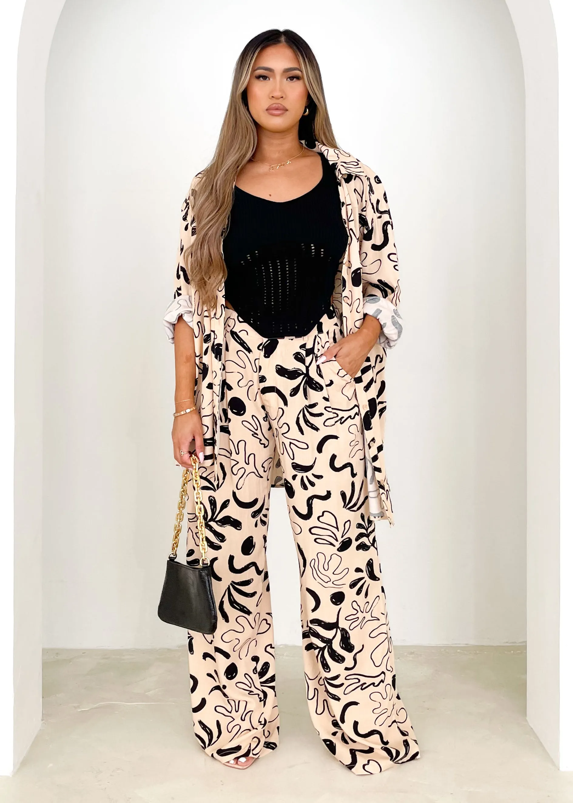 Dalley Shirt - Cream Palm