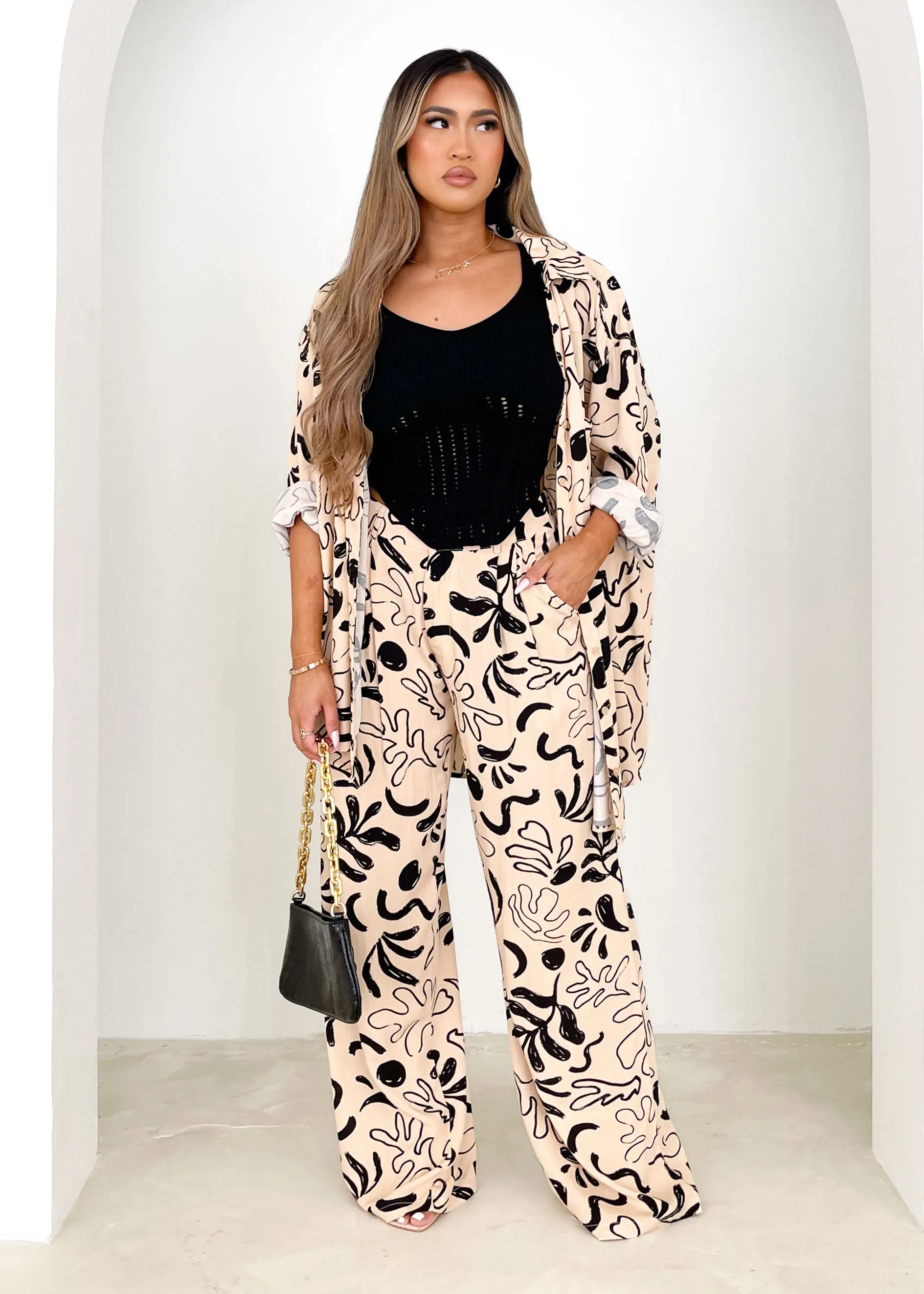 Dalley Shirt - Cream Palm