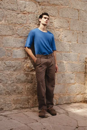 Dario Pants Striped Brown