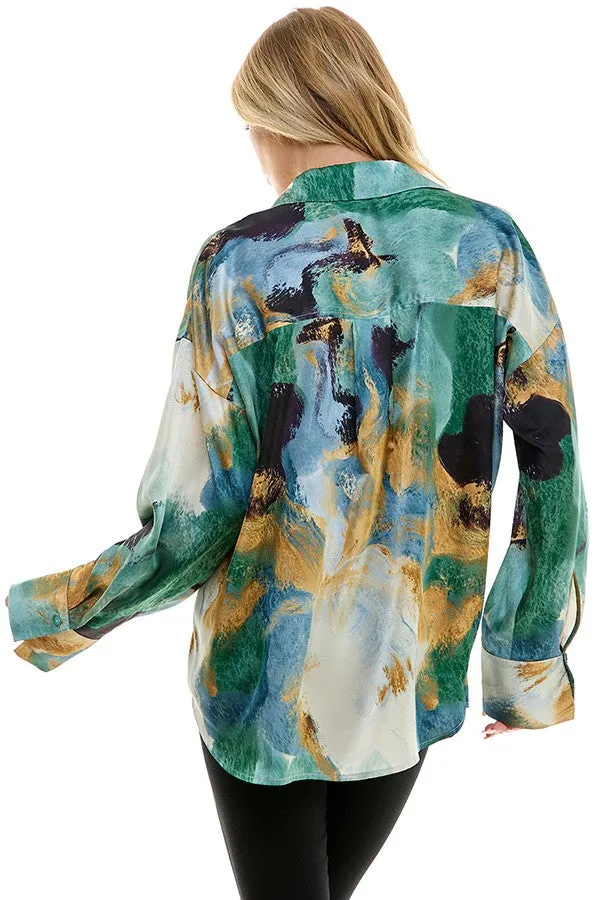 Deep Ocean Button Up