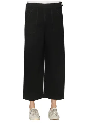 Denim wide leg pant