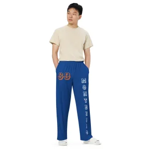 DJD CO- "It's A Denver (Montbello) Thang" Unisex Wide-Leg Pants Blue/White/Orange