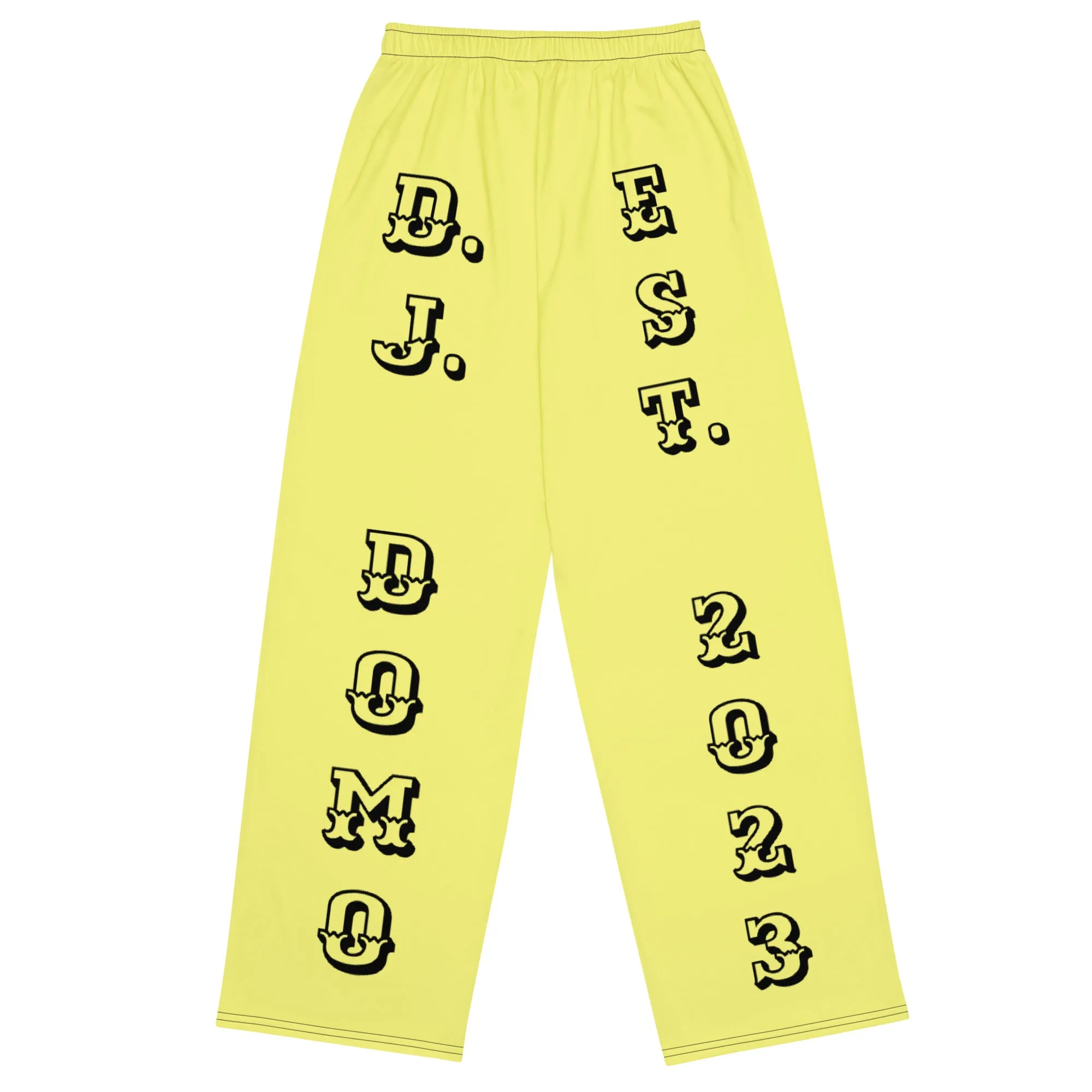 DJD NJ- "It's A Jersey City Thang" Unisex Wide-Leg Pants Yellow/Black/Blue