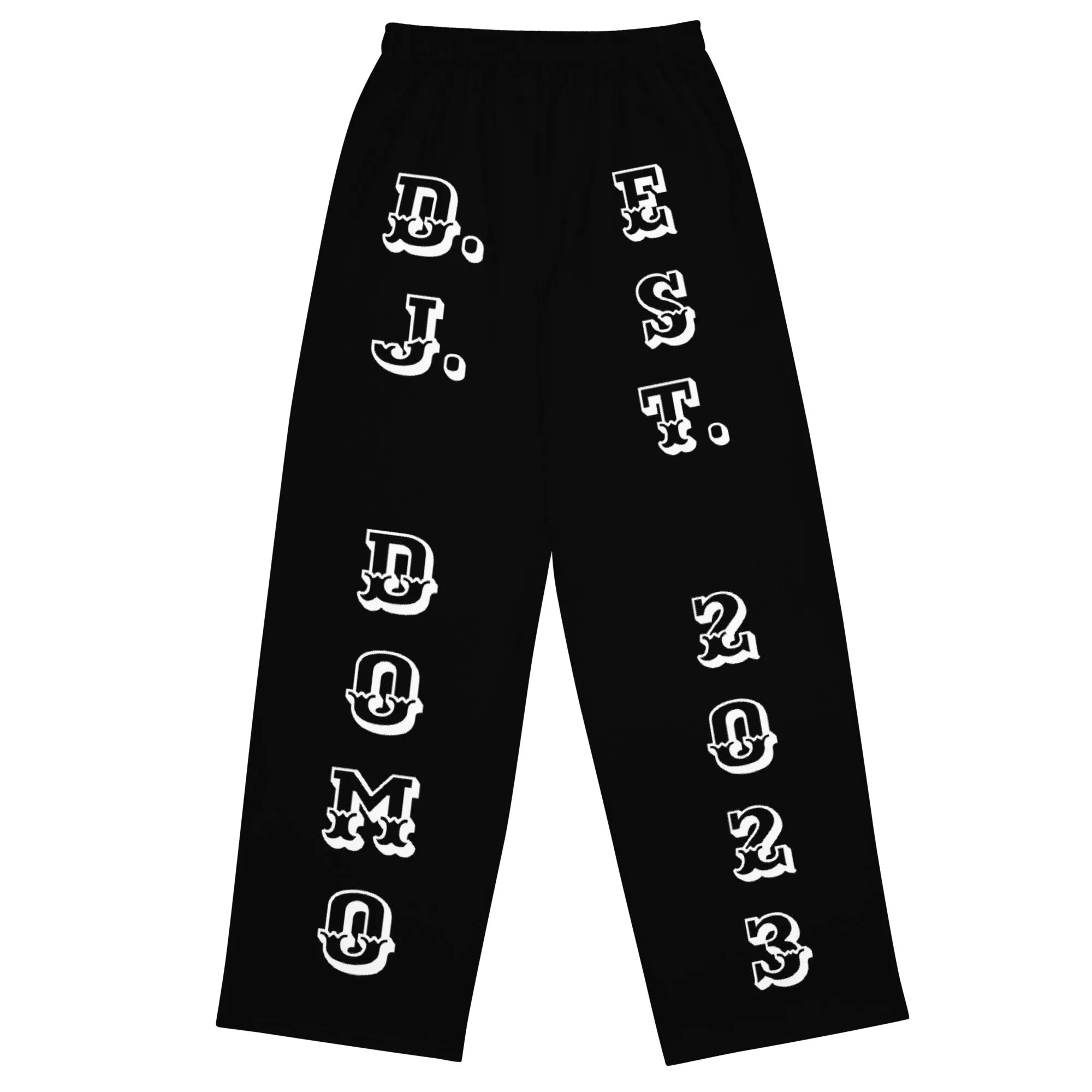 DJD NY- "It's A Brooklyn (Bed-Stuy) Thang" Unisex Wide-Leg Pants Black/White/Gray