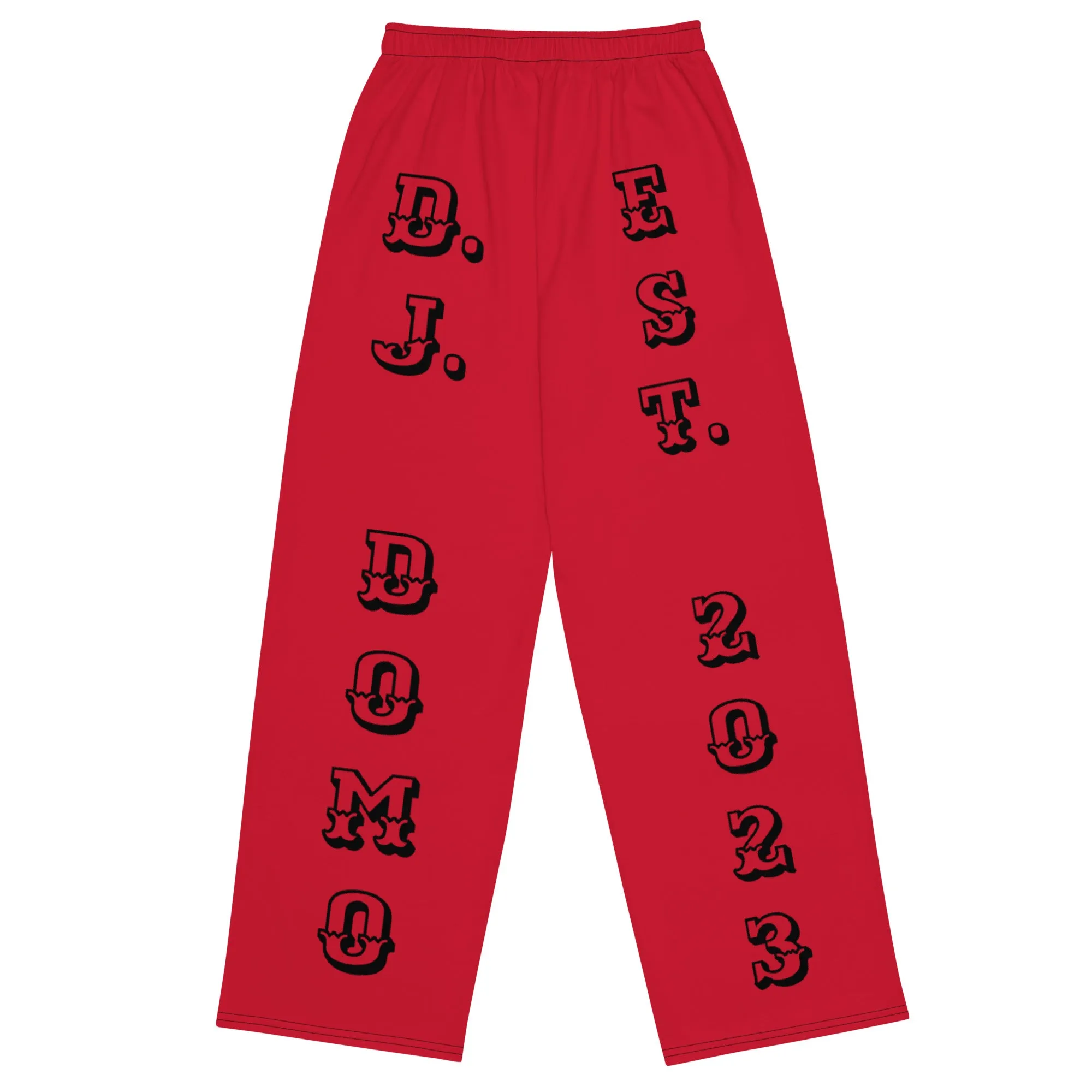 DJD NY- "It's A Brooklyn (Brownsville) Thang" Unisex Wide-Leg Pants Red/Black/White