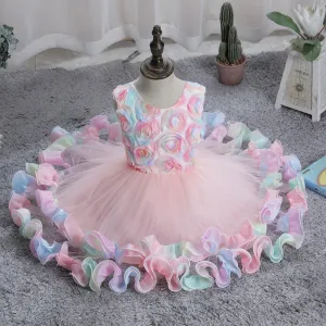 Doll Cake Ruffle Dress-Pink
