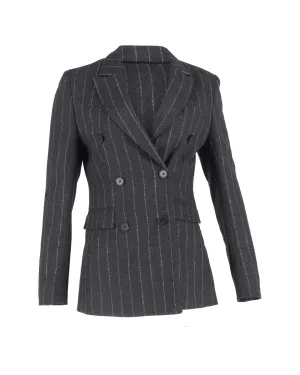 Double Breasted Pinstripe Blazer