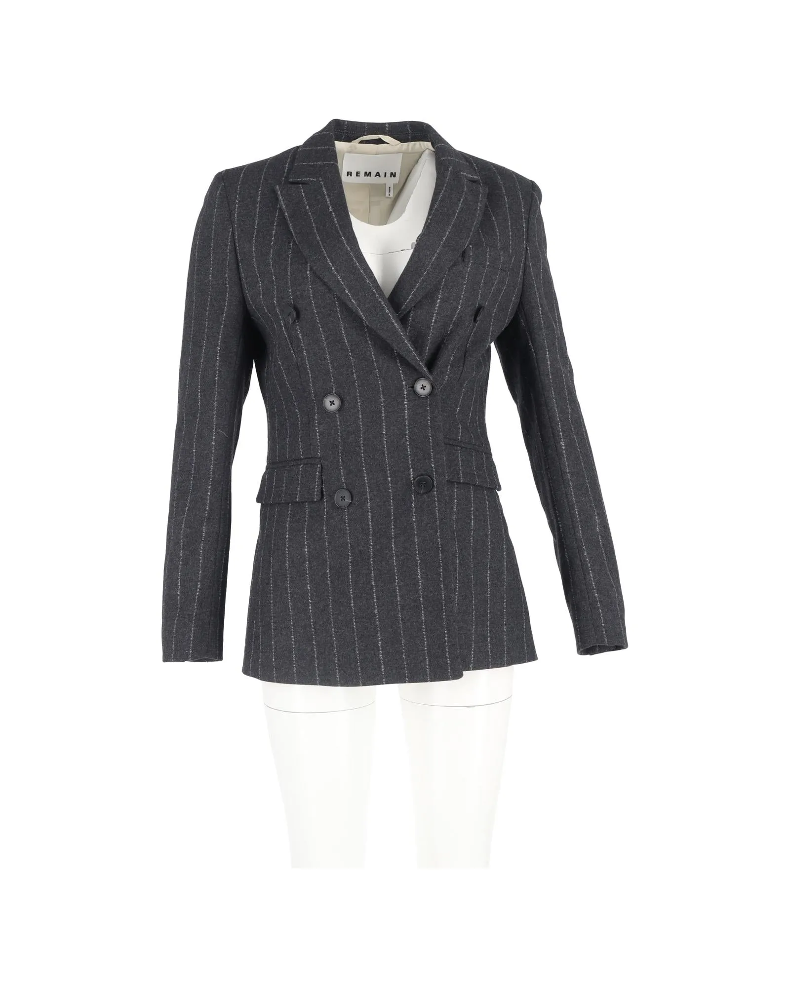 Double Breasted Pinstripe Blazer