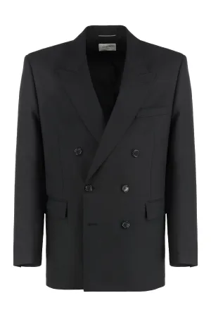 Double-breasted wool jacket