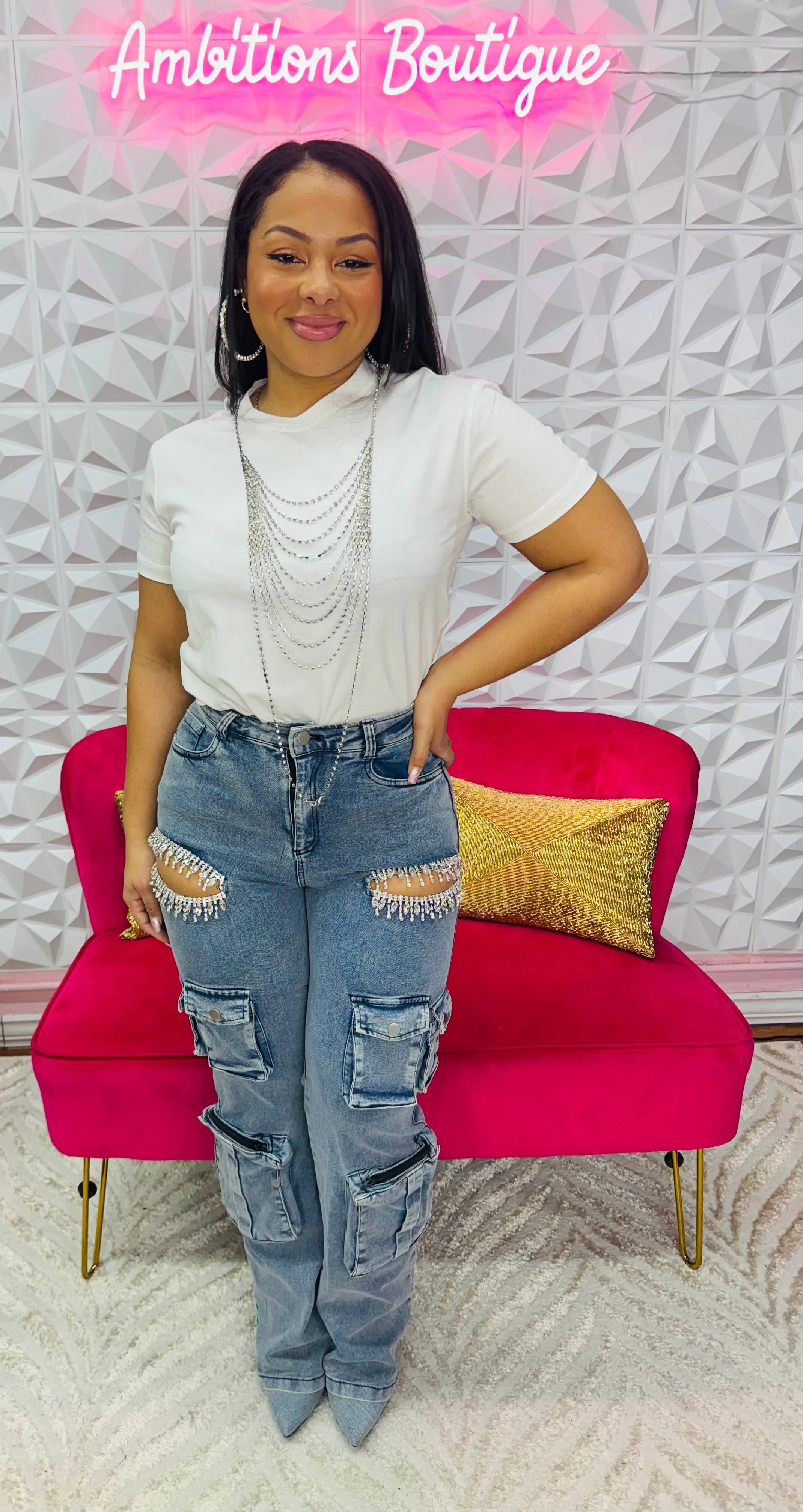 Draped in bling T-shirt