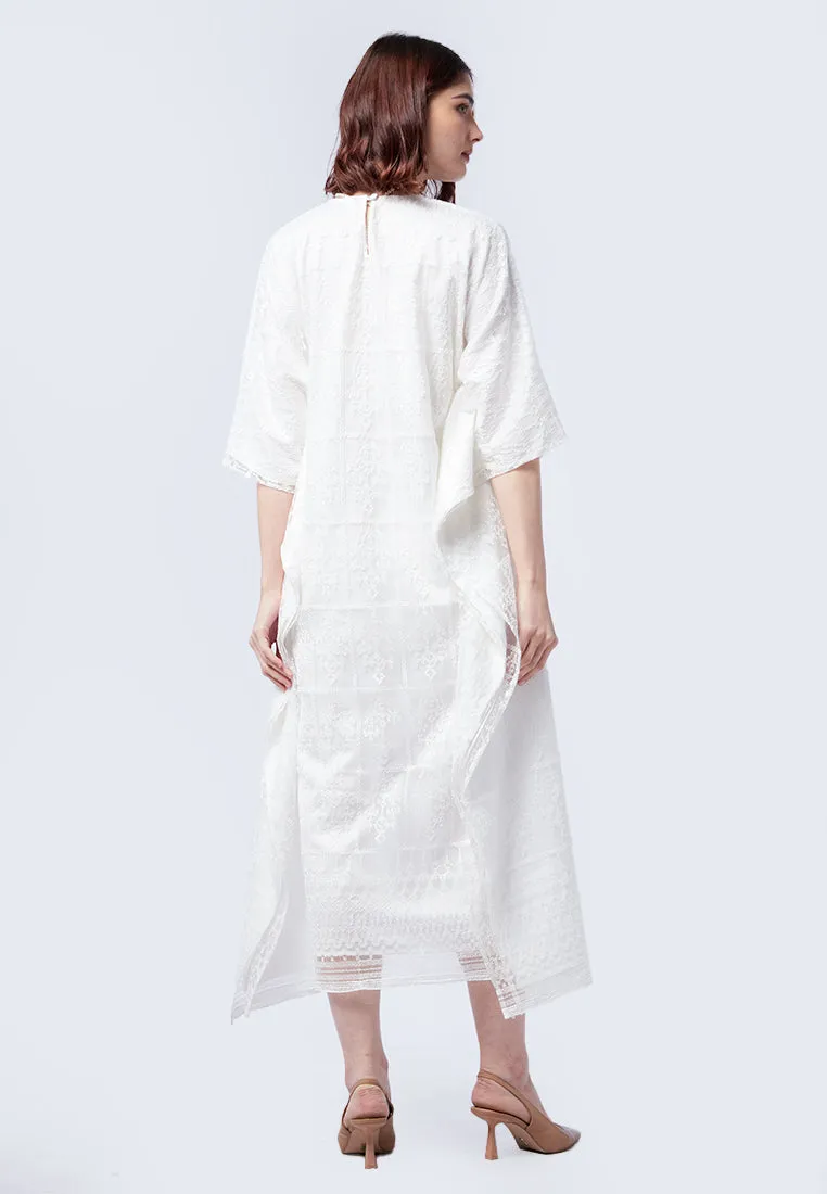 Draped Lace Kaftan