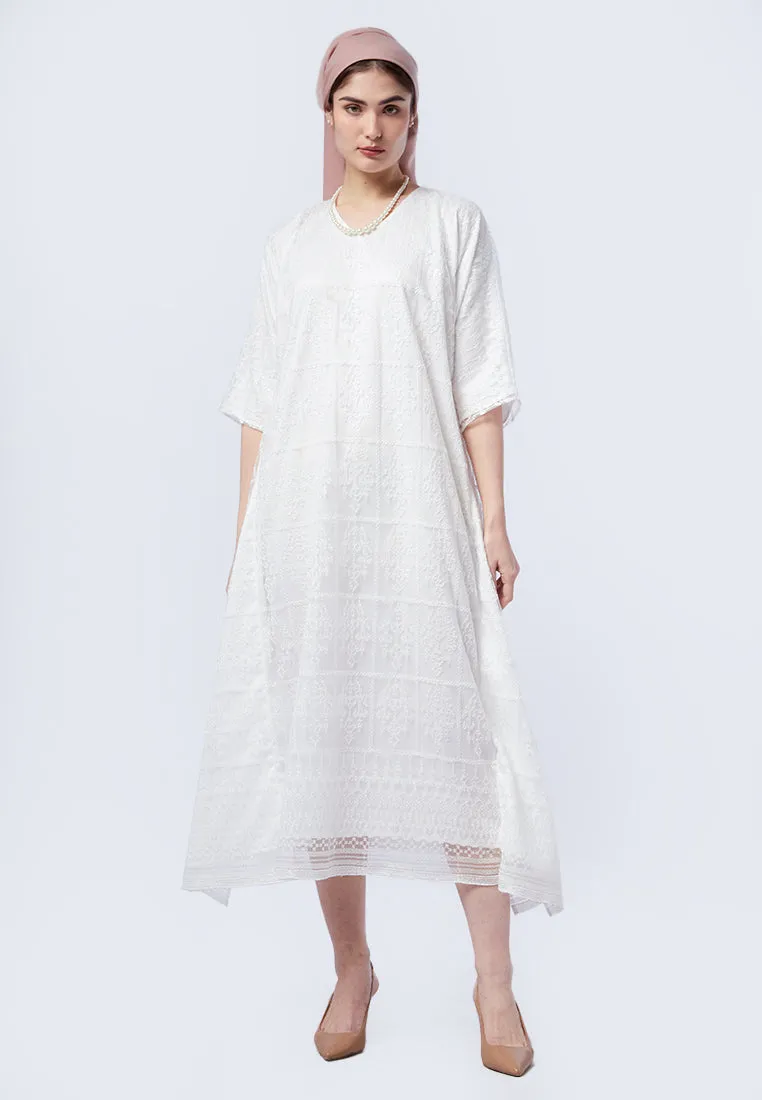 Draped Lace Kaftan