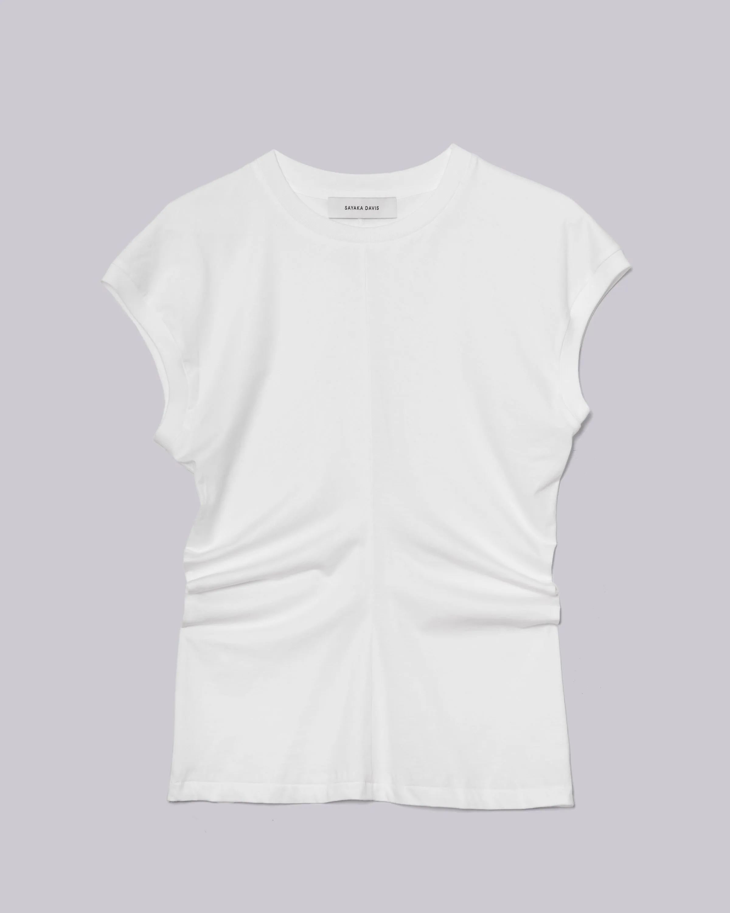 DRAPED TEE IN WHITE