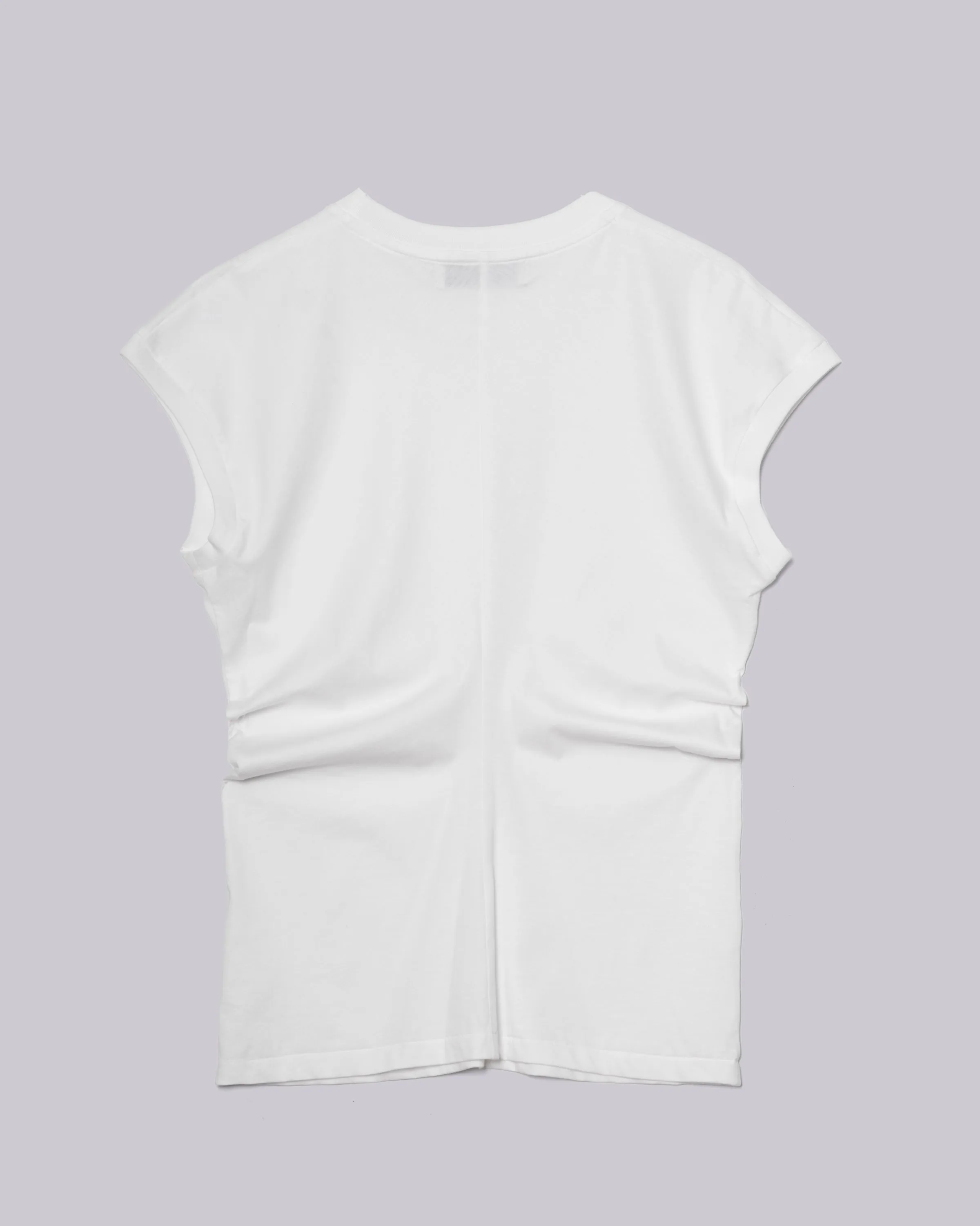 DRAPED TEE IN WHITE