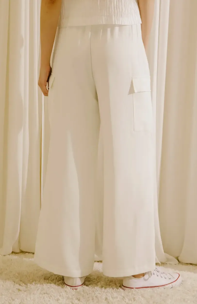 Drawstring Wide Leg Cargo Pants