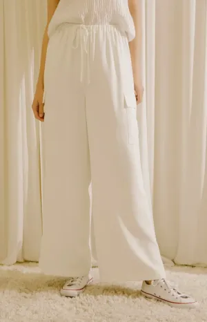 Drawstring Wide Leg Cargo Pants