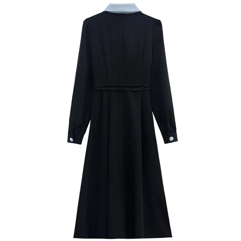 Elegant A-line Drawstring-waisted Dress for Women