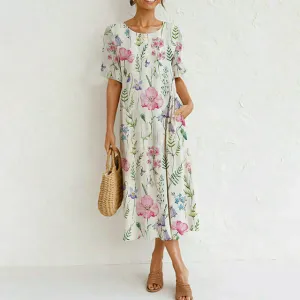 Elegant Floral Print Dress