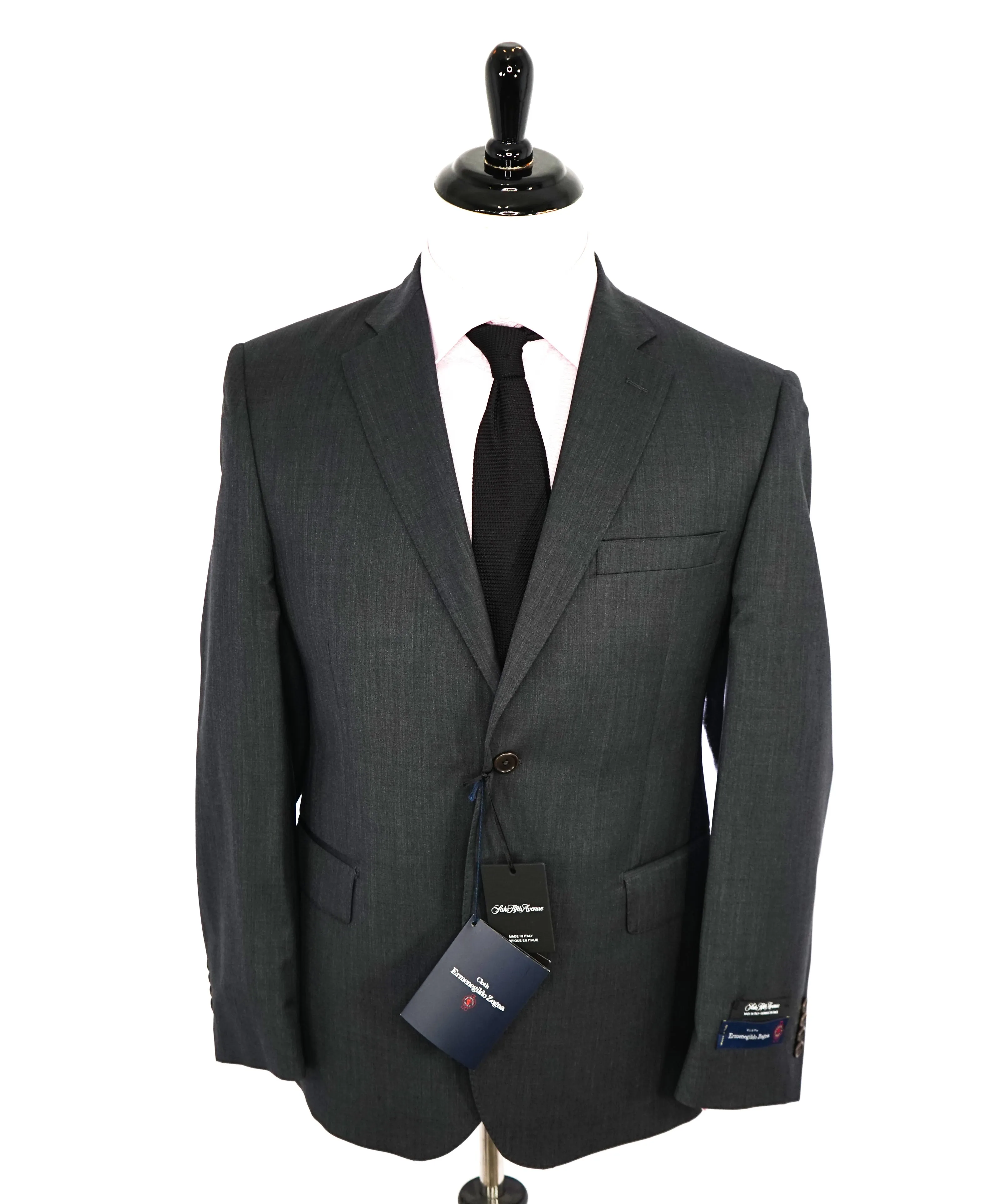 ERMENEGILDO ZEGNA - "Tailored" SAKS FIFTH AVENUE *SILK* Gray Suit - 50R US