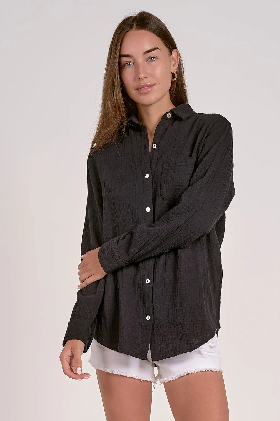 Evelyn Button Down Top