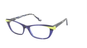 Face A Face Rectangle Eyeglasses in Contemporary Purple Acetate
