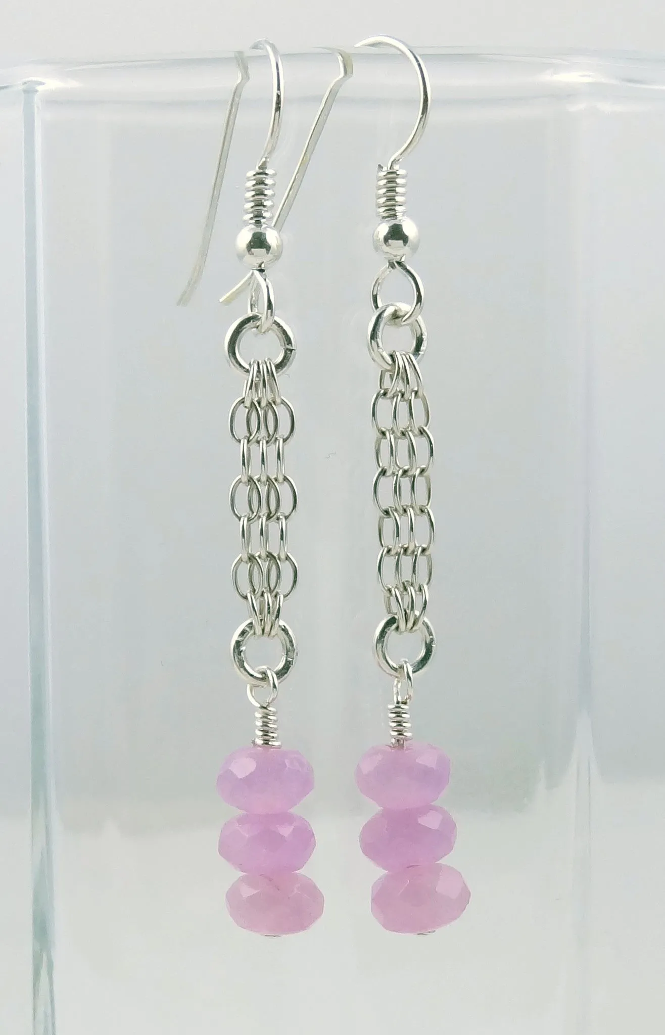Faceted Radiant Orchid Quartz Earrings