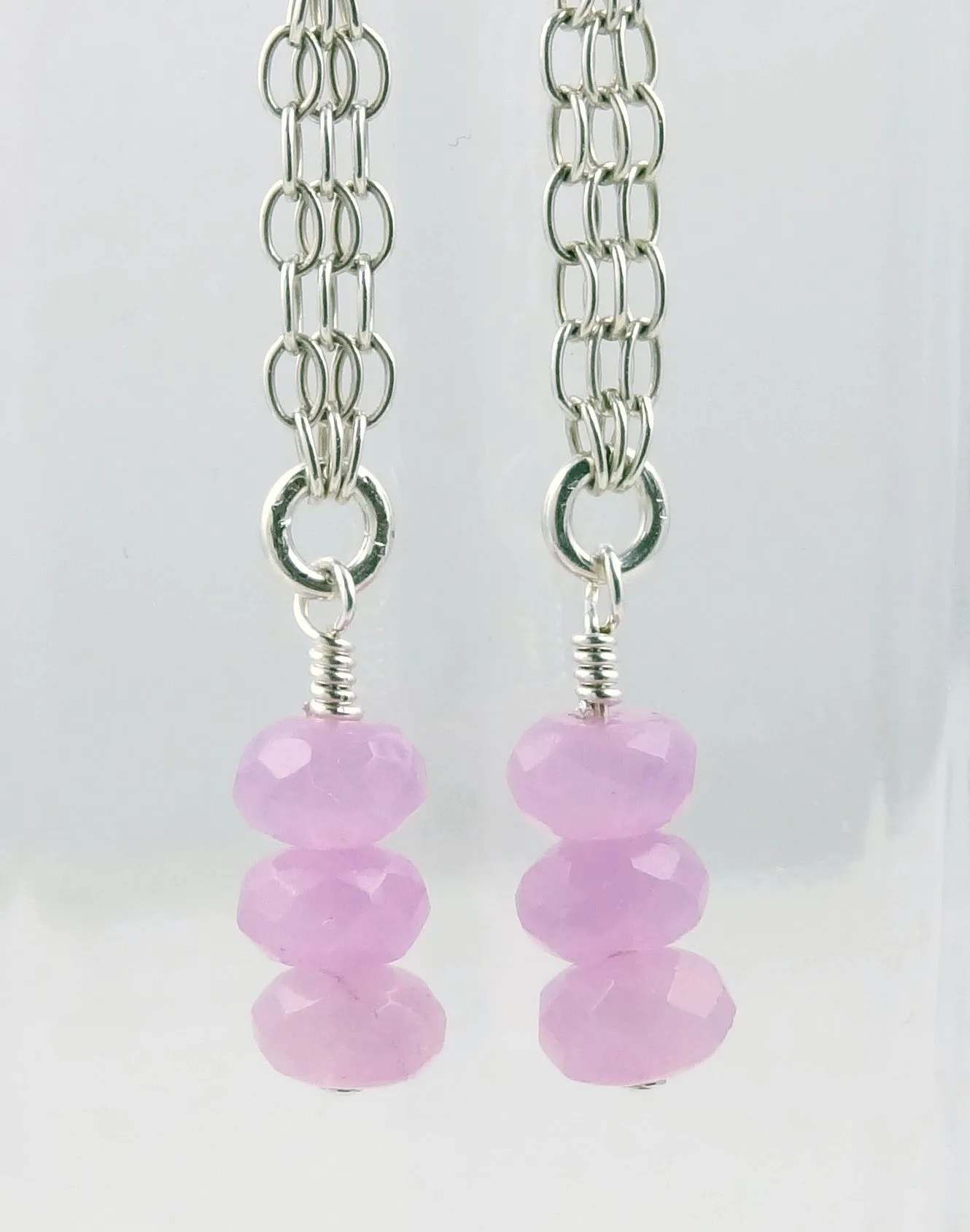 Faceted Radiant Orchid Quartz Earrings
