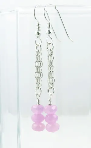 Faceted Radiant Orchid Quartz Earrings