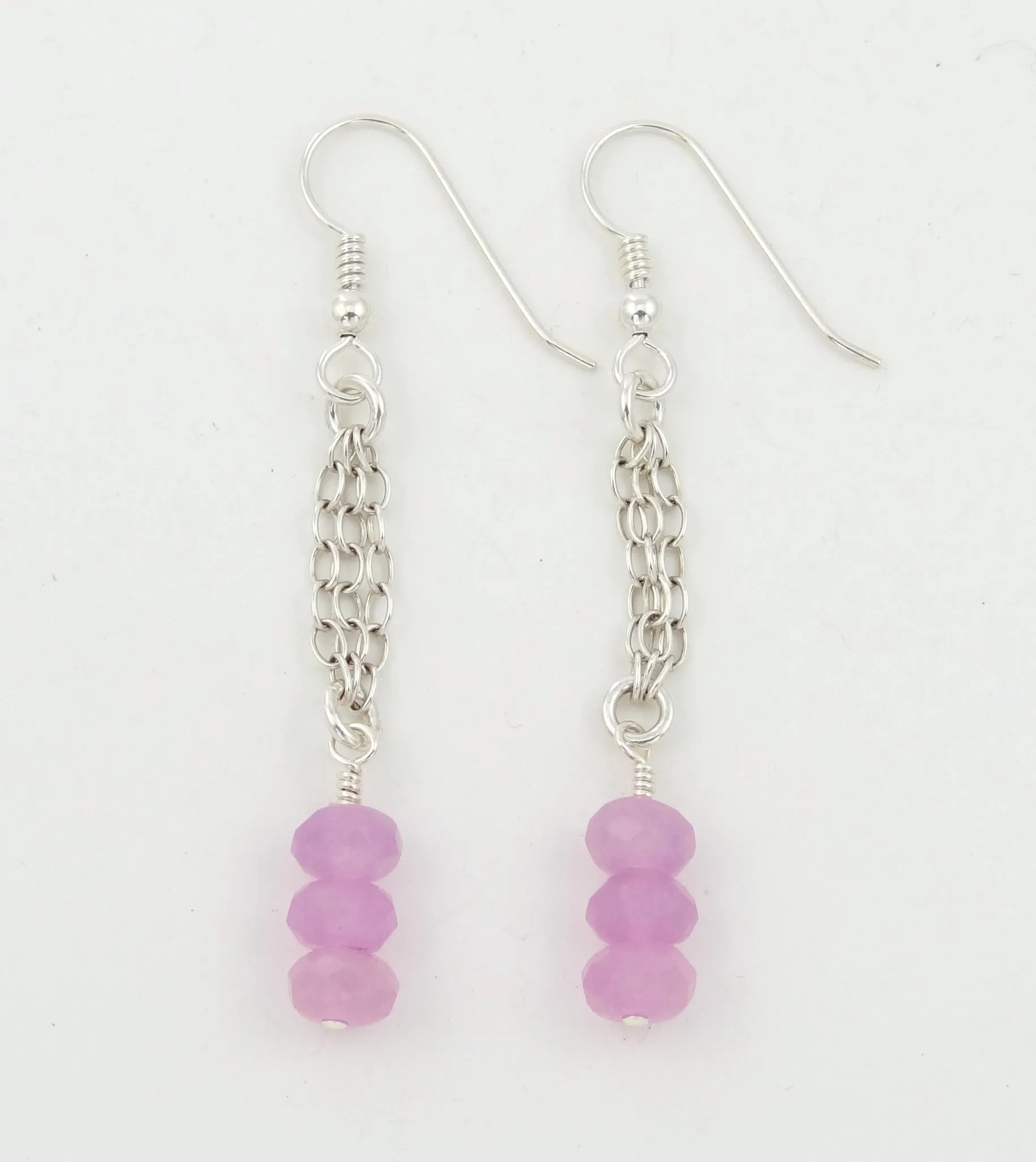 Faceted Radiant Orchid Quartz Earrings