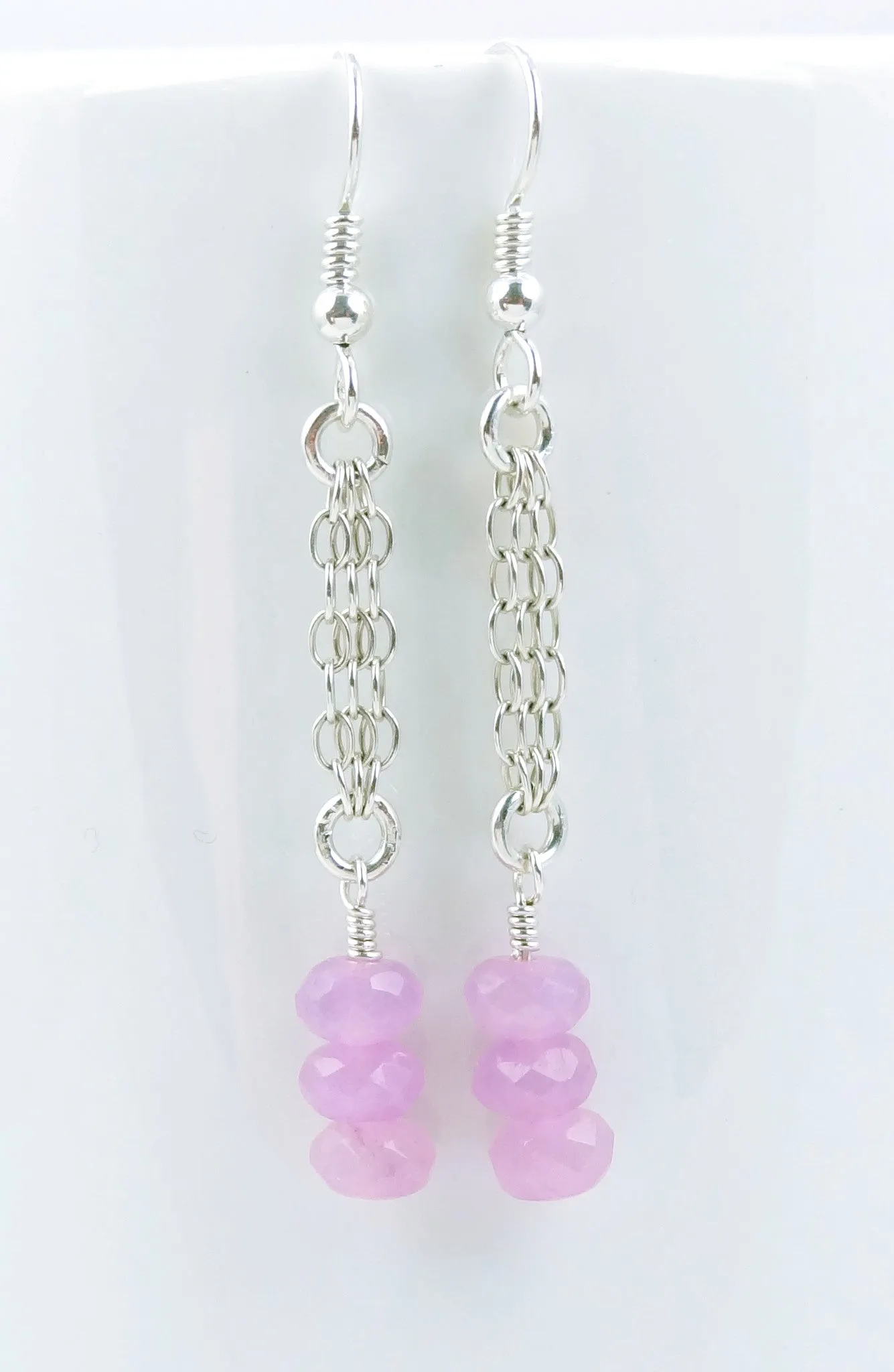 Faceted Radiant Orchid Quartz Earrings