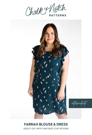 Farrah Blouse and Dress-Chalk and Notch