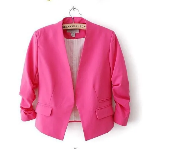 Fashion Basic Jacket Blazer Women Suit Cardigan Puff Sleeve Ladies Autumn Plus Size Brand Coats Casual blaser blazer female
