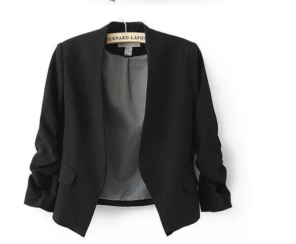 Fashion Basic Jacket Blazer Women Suit Cardigan Puff Sleeve Ladies Autumn Plus Size Brand Coats Casual blaser blazer female
