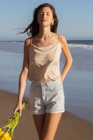 Feels Like a Rose Petal Cami Top - POL