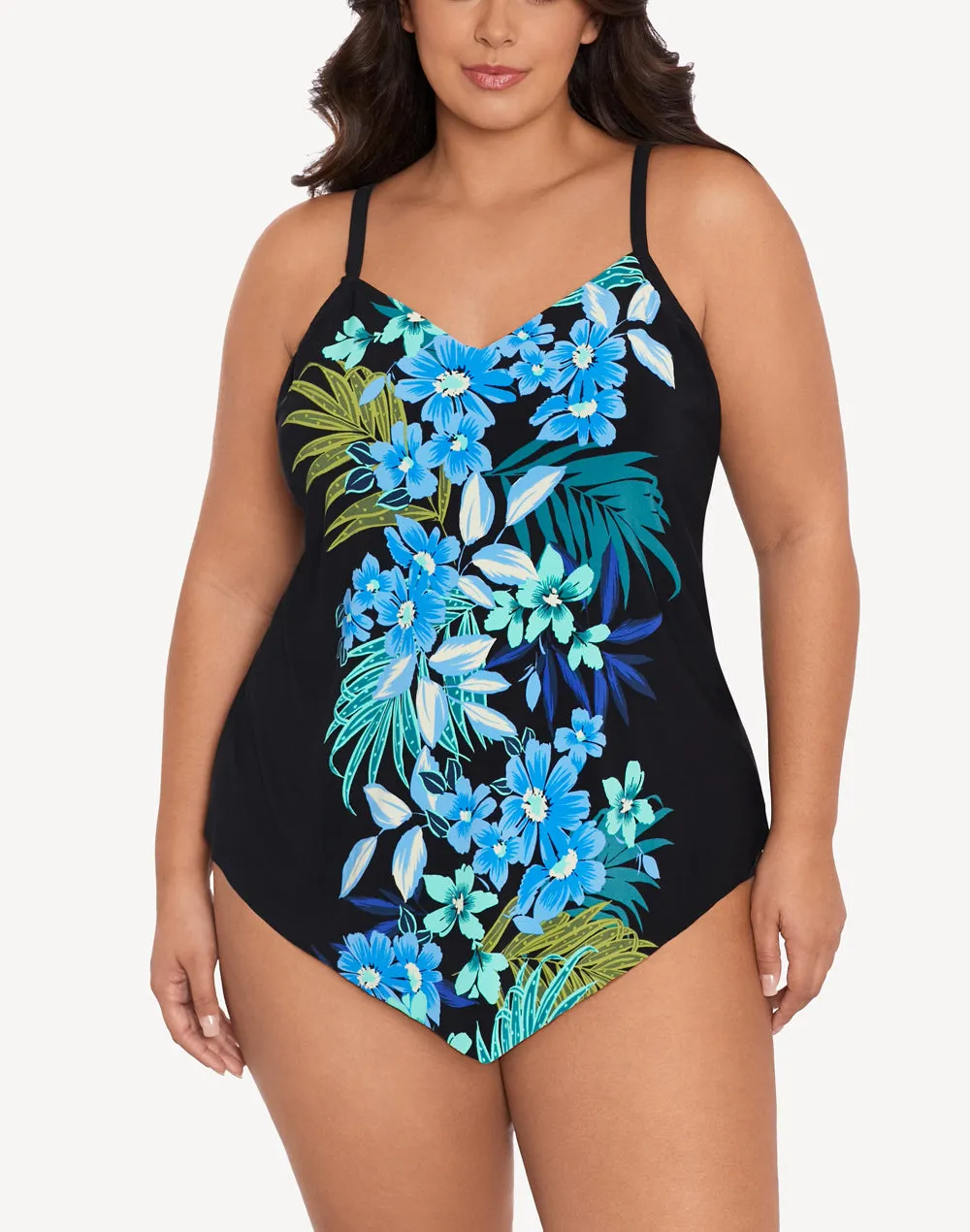 Fern Delight Hank Plus Size Tankini Top