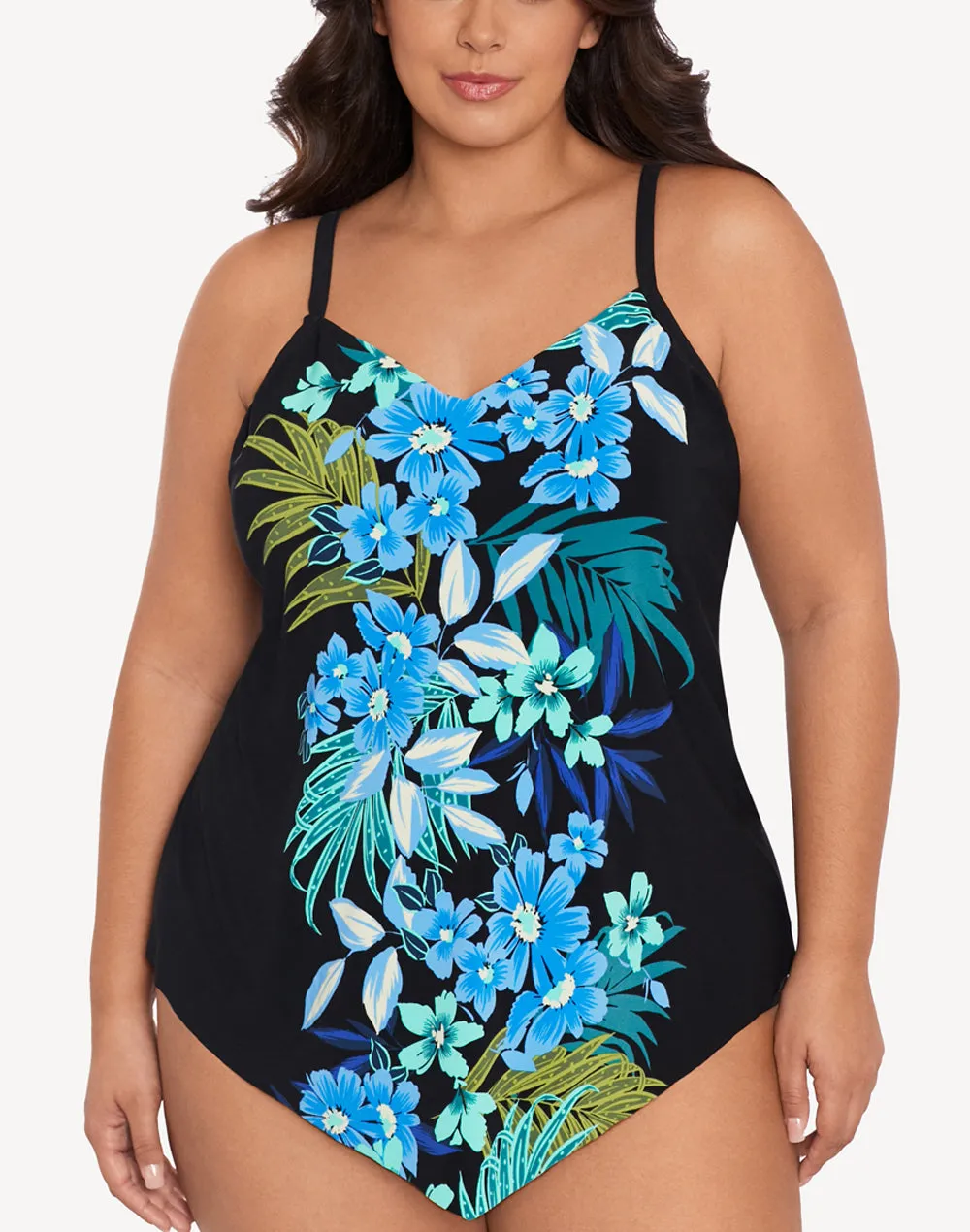 Fern Delight Hank Plus Size Tankini Top