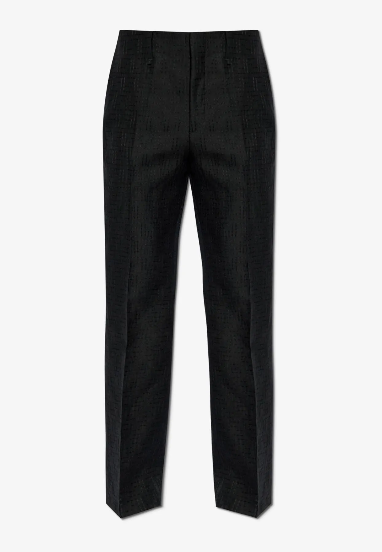 FF Jacquard Straight-Leg Pants