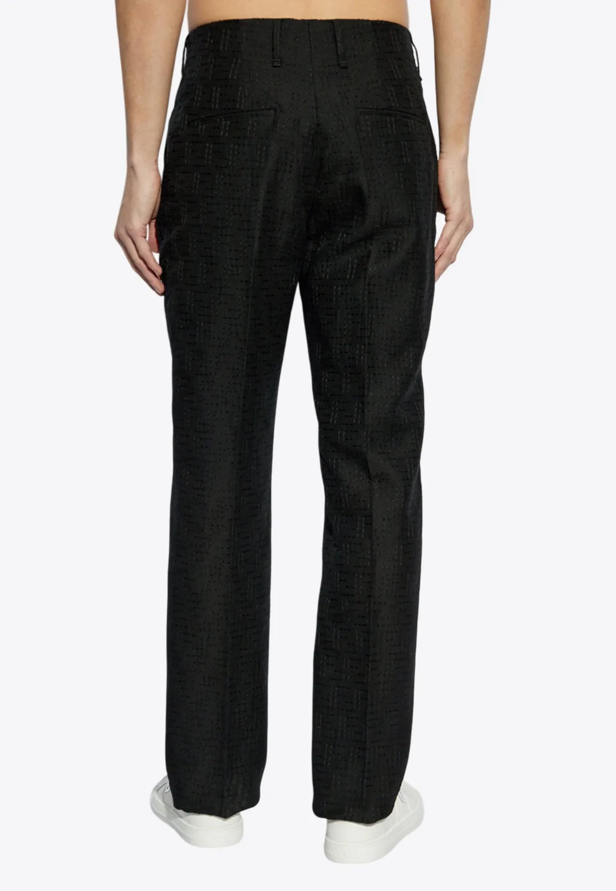 FF Jacquard Straight-Leg Pants