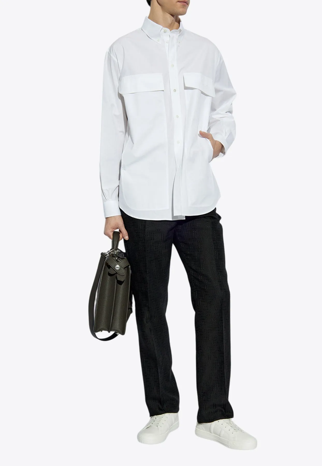 FF Jacquard Straight-Leg Pants