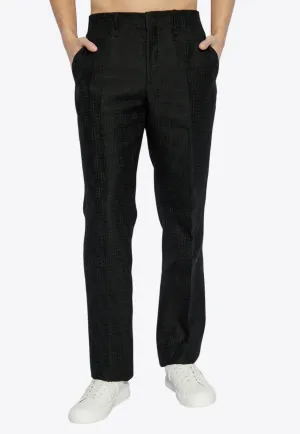 FF Jacquard Straight-Leg Pants