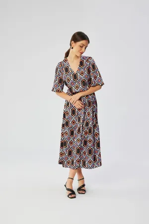 Flared Ruffle Maxi Dress