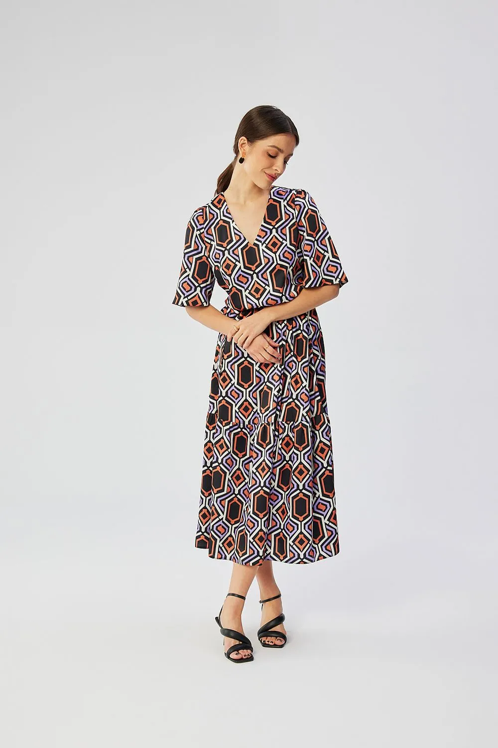 Flared Ruffle Maxi Dress
