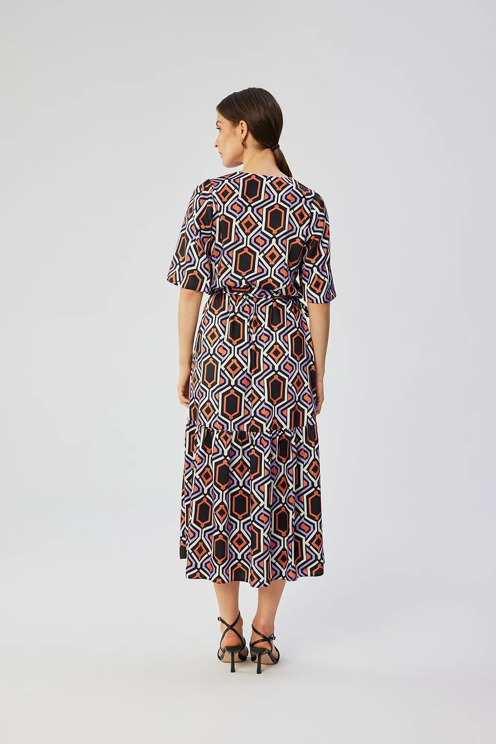 Flared Ruffle Maxi Dress
