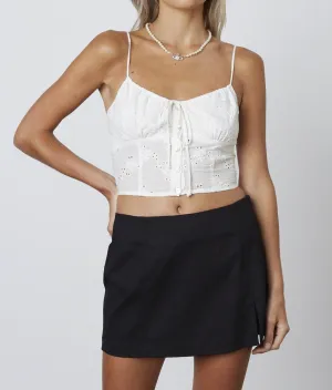 Floral Eyelet Crop Top